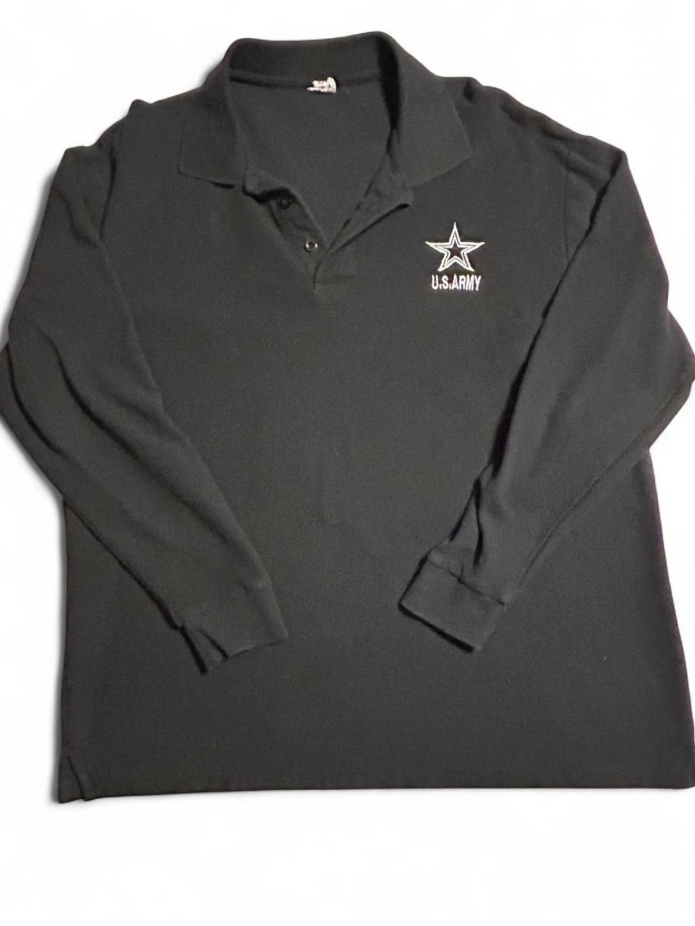 U.S. Army Black Long-Sleeve Polo Shirt